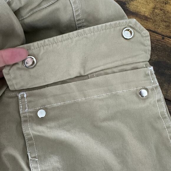 Luxe to kill cargo pants women's size US 8 tan khaki streetwear baggy 90's style - Picture 5 of 10